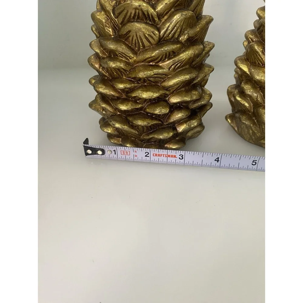 Vintage Otagiri 1996 Enesco Pinecone Taper Candle Holders Set of 2 Ceramic 5
